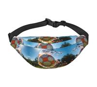 Blitzkrieg Sac à bandoulière pour garçon, grand sac banane de voyage tendance pour le sport, la course, le cyclisme, les voyages, la pêche, noir, taille unique