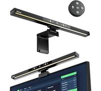 BlitzMax Lampe Ecran PC Screenbar Lampe de Bureau Écran Ordianteur avec Télécommande, Gradation Continue, Température et Luminosité Réglables, Fonction Mémoire, LED Ecran PC pour Office Home Gaming