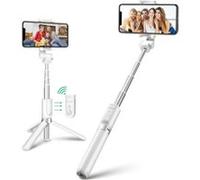 BlitzWolf BW-BS3 Bâton Selfie avec télécommande Bluetooth 3 en 1 pour iPhone X 8 Plus S9 S8 - blanc blanc G