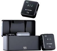 BlitzWolf BW-SX63 Kit microphone sans fil avec étui de chargement, port USB-C & 3,5?mm (Noir)