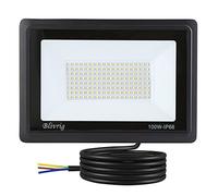 Blivrig 100W Spot LED extérieur Blanc Froid 6000K, 10000LM Projecteur exterieur, IP66 Imperméable Phare Mur, pour Terrasse, Patio, Chemins, Garage, Jardi