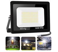 Blivrig 100W Spot LED Extérieur Blanc Froid 6500K, 10000LM Projecteur Exterieur IP66 Imperméable, pour Terrasse, Patio, Chemins, Stades, Usines, Parking, Garage, Jardi