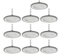 Blivrig 10PCS 100W 12000LM Lampe Suspension LED Industrielle Atelier UFO, Spot LED interieur 6500K Blanc Froid, Plafond LED Haute Baie, IP65 Imperméable, pour Aéroport, Marina, Usine, Entrepôt