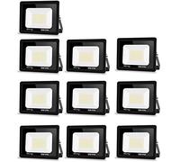Blivrig 【10PCS 50W projecteur exterieur led 5000LM IP66 Imperméable spot led exterieur Super Brillant Eclairage Extérieur Blanc Chaud(3000k) Sécurité spot led pour stades, usines, Parking, garage