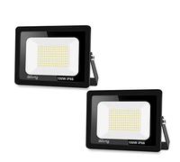Blivrig 【2PCS 100W projecteur exterieur led 10000LM IP66 Imperméable spot led exterieur Super Brillant Eclairage Extérieur Blanc Chaud(3000k) Sécurité spot led pour stades, usines, Parking, garage