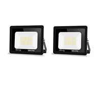 Blivrig 【2PCS】 50W projecteur exterieur led 5000LM IP66 Imperméable spot led exterieur Super Brillant Eclairage Extérieur Blanc froid(6000k) Sécurité spot led pour stades, usines, Parking, garage