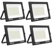 Blivrig 4PCS 300W Spot LED Extérieur Blanc Chaud 3000K, 30000LM Projecteur LED Exterieur IP66 Imperméable, Phare LED, pour Terrasse, Patio, Chemins, Stades, Usines, Parking, Garage, Jardi