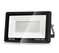 Blivrig 500W Spot LED Extérieur Blanc Froid 6500K, 50000LM Projecteur LED Exterieur IP66 Imperméable, Eclairage LED, pour Terrasse, Patio, Chemins, Stades, Usines, Parking, Garage, Jardi