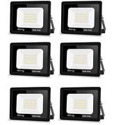 Blivrig 【6PCS】 30W projecteur exterieur led 3000LM IP66 Imperméable spot led exterieur Super Brillant Eclairage Extérieur Blanc Chaud(3000k) Sécurité spot led pour stades, usines, Parking, garage