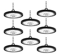 Blivrig 8PCS 100W UFO Spot high bay lumière d'entrepôt 10000LM High Bay Lumière,IP65 Étanche Ultra-Mince Projecteur à LED Blanc Froid 6000K éclairage d'atelier pour rangement atelier, usine, gymnase