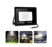 Blivrig Projecteur LED Extérieur 10W 3000K, Spot LED 1000LM Blanc Chaud | 120° Éclairage, Super Brillants, Économie d'énergie, IP66 Étanche, pour Extérieur Terrasse Patio Chemins Stades Garage