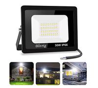 Blivrig Projecteur LED Extérieur 30W 3000K, Spot LED 3000LM Blanc Chaud | 120° Éclairage, Super Brillants, Économie d'énergie, IP66 Étanche, pour Extérieur Terrasse Patio Chemins Stades Garage