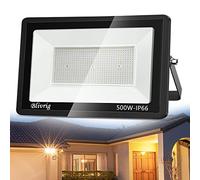 Blivrig Projecteur LED Extérieur 500W, Eclairage IP66 Imperméable, pour Terrains de Jeux, Stades, Usines, Parking, Garage, Jardin Sans Détecteur (Blanc Chaud)