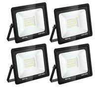Blivrig Spot LED Extérieur 30W 6000K Blanc Froid 3000LM 4 Pièces | 120° Éclairage, Super Brillants, Économie d'énergie, IP66 Étanche, pour Extérieur Terrasse Patio Chemins Stades Garage
