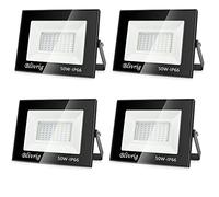 Blivrig Spot LED Extérieur, 4x50W, IP66, Montage sur Poteau, Modern/Industriel, Blanc Froid, pour terrains de jeux, stades, usines, parkings, garages, jardins