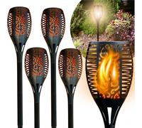 BLIXTAR 4X jardin grande lampe solaire à LED 96, kit torche flamme lanterne