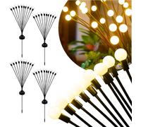 BLIXTAR 4X Lampe solaire de jardin 10x LED Éclairage de l'arbre à boules motorisé