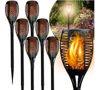 BLIXTAR 6X jardin grande lampe solaire à LED 96, kit torche flamme lanterne