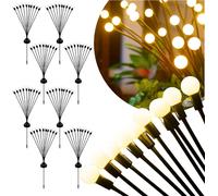 BLIXTAR 8X Lampe solaire de jardin 10x LED Éclairage de l'arbre à boules motorisé