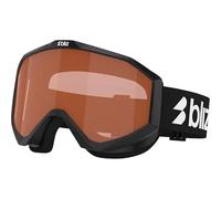 Bliz Kinder Liner JR Skibrille, black-white logo-orange, OneSize