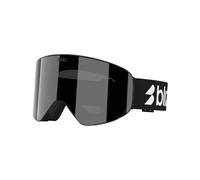 Bliz - Masque de ski - Flow Matte Black Smoke w/ Silver Mirror en Silicone - Noir Noir