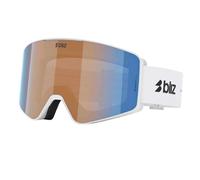Bliz Unisex G001 Skibrille, matte white-n_o_n orange - blu, OneSize