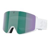 Bliz Unisex G001 Skibrille, matte white-brown w green mult, OneSize
