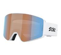 Bliz Unisex G001 Skibrille, matte white-n_o_n orange - blu, OneSize