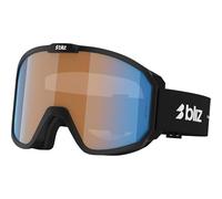 Bliz Unisex Rave Skibrille, matte black-n_o_n orange - blu, OneSize
