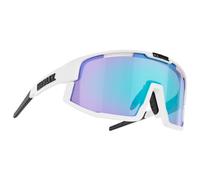 BLIZ - Lunettes de soleil de sport - Vision Matt White Jawbone Smoke w Blue Multi - Blanc Blanc