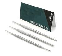 Blizzard Kit Pédicure Ongles Incarnés et Podologie 3 Pièces - Curette Pedicure et Lime de Coin - Instruments Précision Acier Inox - Soin des Pieds Seniors et Hommes - Qualité Podologue Pro