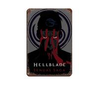 BLJKHTGG Hellblade Senua's Sacrifice Video Game #1 Plaque en métal vintage pour pub, club, café, bar, maison, décoration murale rétro 20 x 30 cm