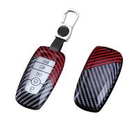 BLKCVDH Etui clés de Voiture à 2/4/5 Boutons, Coque Compatible avec Edge Fusion Mustang Explorer F150 F250 F350 Ecosport, Support de Protection(A5 Red set1)