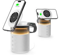 Blke Max Enceinte Bluetooth 3 En 1 Avec Lampe De Nuit Et Chargeur Sans Fil - Lampe De Sommeil Tactile, Chargeur À Induction 15 W, Bluetooth 5.4, Éclairage D'Ambiance Blanc[Z378]