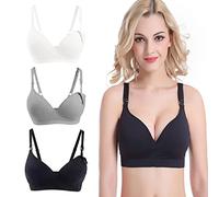 Bllatta Femme Soutien-Gorge Maternité Allaitement Soutien-Gorge d'allaitement Soft Cup Bras Allaitement Armatures 3Pcs