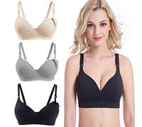 Bllatta Femme Soutien-Gorge Maternité Allaitement Soutien-Gorge d'allaitement Soft Cup Bras Allaitement Armatures 3Pcs