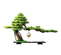 Bllhl Artificial Bonsai Tree Fake Plants,Indoor Small Decor for Home Table Office Desk Bathroom Shelf Bedroom Living Room Farmhouse Decorations (Green,Big)