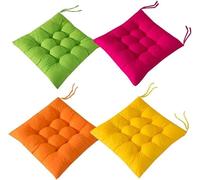 BLLMTEAR Lot de 4/6/8 Coussins de Chaise 40x40cm,Coussins de Siège Décoration Maison Coussin Mat Matelassée,Confortable Et Coloré - Idéal pour Intérieur Et Extérieur (Color : 14, Size : 4pcs)