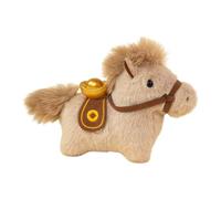 blloocod Breloque Cheval en Peluche, Porte-clés Mascotte du Zodiaque Chinois, Pendentif Animal en Peluche pour Sacs à Main, Anniversaire, Nouvel an- Brun