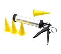 blloocod Buses pour Appâts à Saucisse et Bouillettes - Pistolet à Appâts Coniques pour Carpe - Accessoires Bas de Ligne pour Carpistes- 1*Pistolet+4*Buses Jaune+Noir