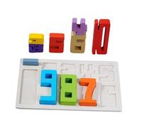 blloocod Jeu de Construction en Bois pour Apprendre Les Mathématiques, Jouet Éducatif Précoce, Jeu d'Équilibre et de Comptage (23x15x1.5 cm / 9.1x5.9x0.6 in)