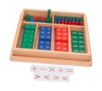 blloocod Jeu de Tampons Mathématiques en Bois pour Enfants - Apprentissage Addition Soustraction - Jouet Éducatif 3+ Ans - 30x22.5x4.7cm (11.8x8.9x1.9in)