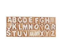 blloocod Lettres Majuscules en Bois 156pcs - Jouet Éducatif pour Enfants avec Bac de Rangement - Alphabet Apprentissage Motricité Fine