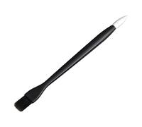 blloocod Stylo à gratter double pointe, outil de dessin créatif, petit pinceau, léger, accessoires d'art- Noir Argent