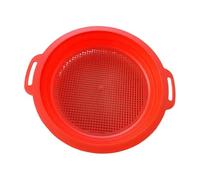 blloocod Tamis à Sable pour Enfants avec poignée Portable - Passoire de Plage pour Parc, Jardin et arrière-Cour - Jeu de Sable d'été- Rouge