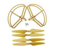 BLLRC 4PCS Hélice & 4PCS Housse de Protection pour Hubsan H501S H501A H501C H501M H501S Pro H501S W Photographie Aérienne Quadcopter RC Airplane Pièces de Rechange Housse de Protection d'Hélice -Or