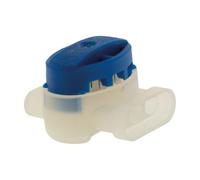 BLM 122172, Connecteurs Étanches 3 Entrées Fils Rigides 0,5-1,5 mm², Bleu, Lot de 5-Système sans Dénudage, Gel d'Étanchéité Automatique, Corps Transparent, 600V/15A, Protection Humidité et Intempéries