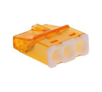 BLM, Borne à Insertion Directe 3 Entrées Mini Connex, Sachet de 15, Compatible Fils 0,2 à 2,5 mm², Tension 450V, Courant 24A, Couvercles Codés Couleur, Longueur Dénudage 11mm