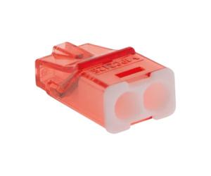 BLM, Borne à Insertion Directe Mini Connex 2 Entrées, Sachet de 15, Compatible Fils 0.2-2.5 mm², Tension 450V, Courant 24A, Longueur Dénudage 11mm, Couvercles Codés Couleur, Options 2-8 Entrées
