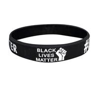 BLM Bracelet de sensibilisation | Bracelet de solidarité unisexe | Bracelet d'autonomisation BLM | Black Lives Matter Fashion avec outil éducatif et permet aux individus de le porter au